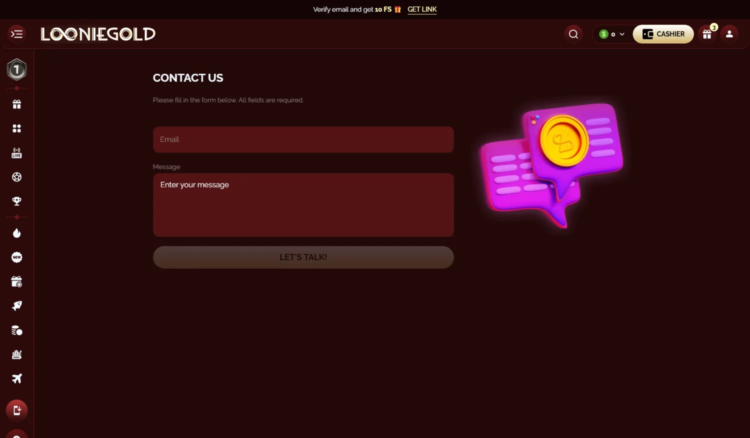 LoonieGold Casino on Mobile 